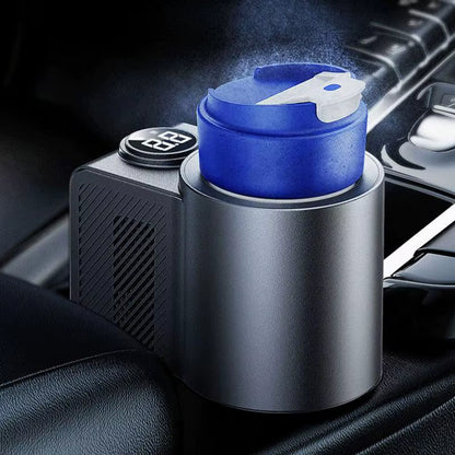 Car Cooling and Heating Cup Holder with Coffee Cup 2 in 1 12V 36W Intelligent Auto Heater Cooling Travel Mug for Car Electrical