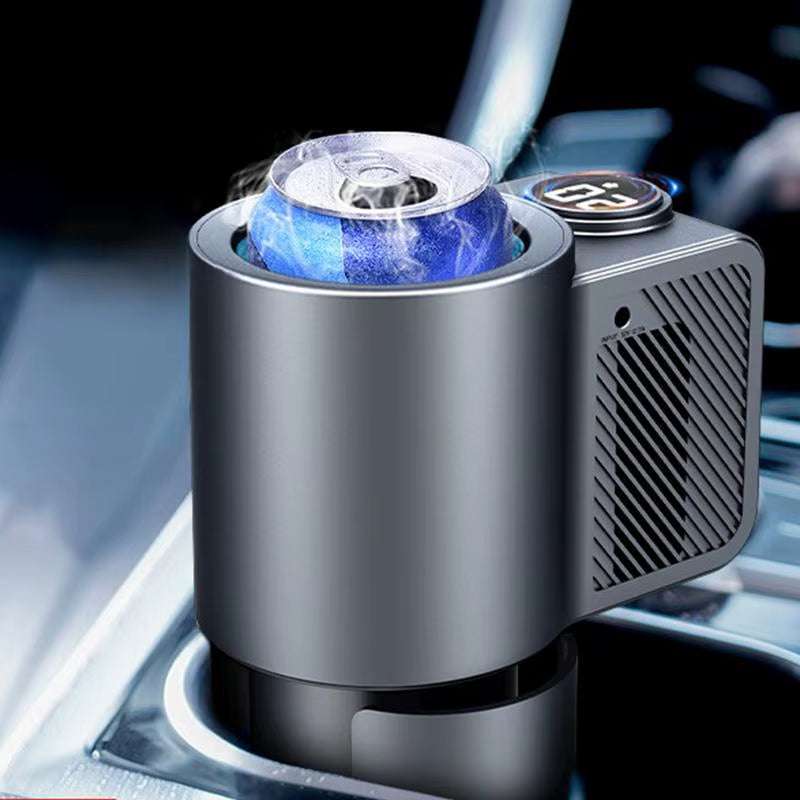 Car Cooling and Heating Cup Holder with Coffee Cup 2 in 1 12V 36W Intelligent Auto Heater Cooling Travel Mug for Car Electrical